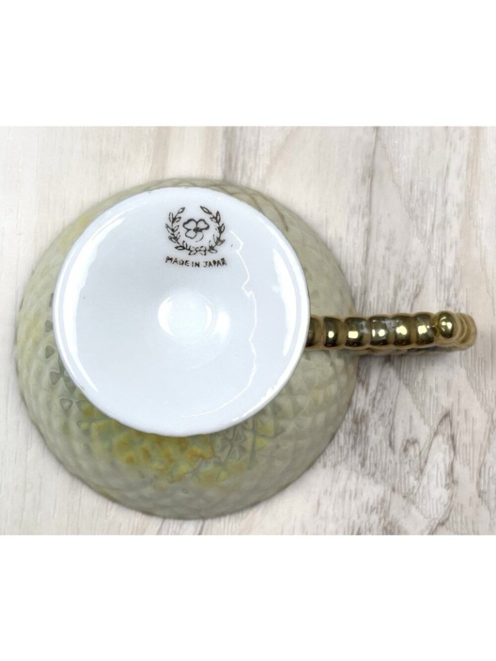 VTG NIPPON Yoko Boeki Lusterware Porcelain TEA CUP & SAUCER Opalescent Fruit - Picture 5 of 6